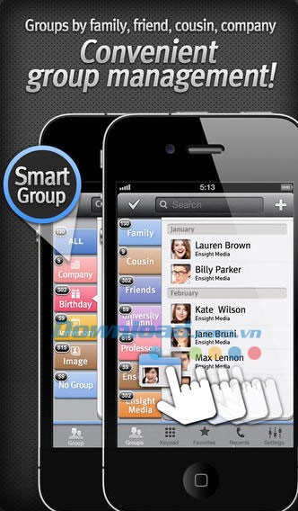 iGroup Contacts+Speed Dial Free cho iOS