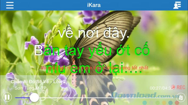 Giao diện hát karaoke