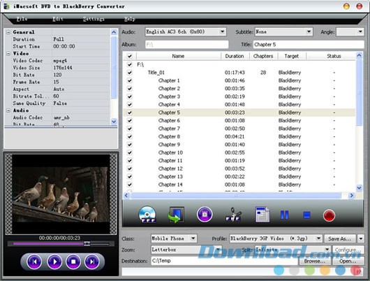 iMacsoft DVD to BlackBerry Converter
