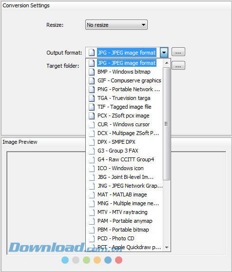 Image Size Reducer hỗ trợ 50 định dạng ảnh khác nhau
