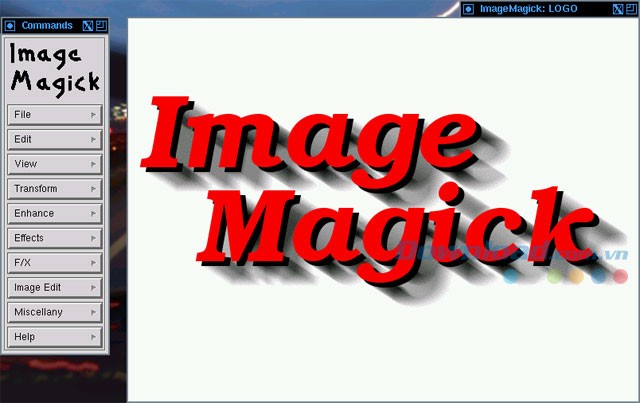 Giao diện phần mềm ImageMagick