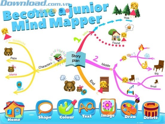 Cho trẻ tập phương pháp học tập lập sơ đồ tư duy với iMindMap Kids