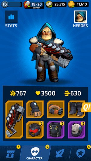 Trang bị, tùy chỉnh cho chiến binh của bạn trong game Impossible Space