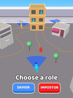 Chọn phe của bạn trong game Imposter Hunt City on Fire