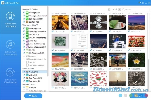 Xem trước và xuất dữ liệu từ iPhone đến máy tính bằng ứng dụng iMyFone D-Port cho Windows