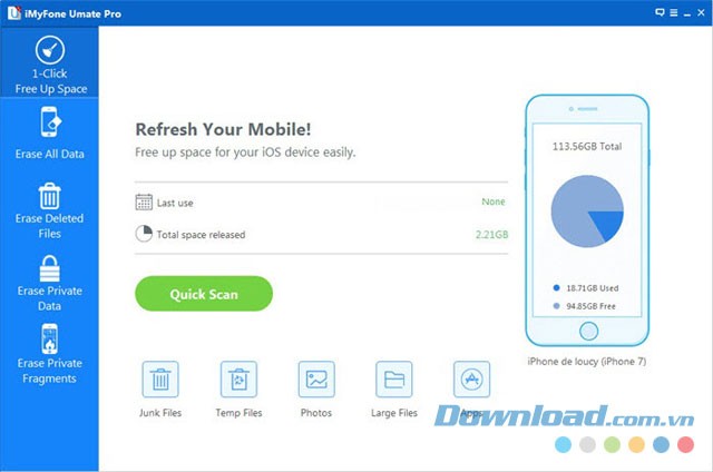Dễ dàng giải phóng dung lượng lưu trữ của thiết bị iOS bằng ứng dụng dọn dẹp iMyFone Umate Pro cho máy tính