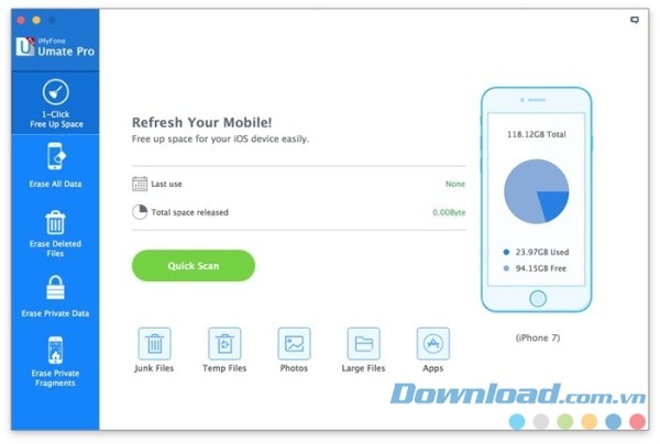 iMyFone Umate Pro cho Mac làm mới di động