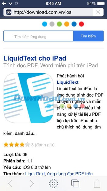 Duyệt web toàn màn hình