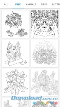 Bộ sưu tập tranh tô màu InColor cho Android