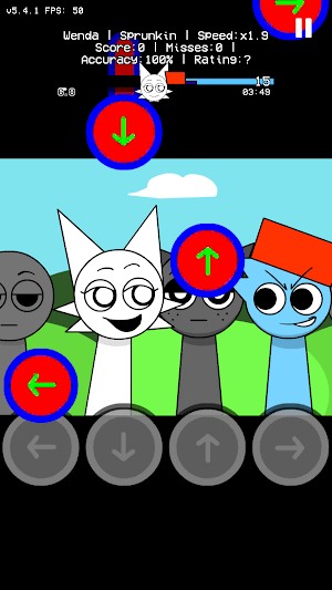 Chạm vào màn hình sao các mũi tên hoàn toàn khớp nhau.