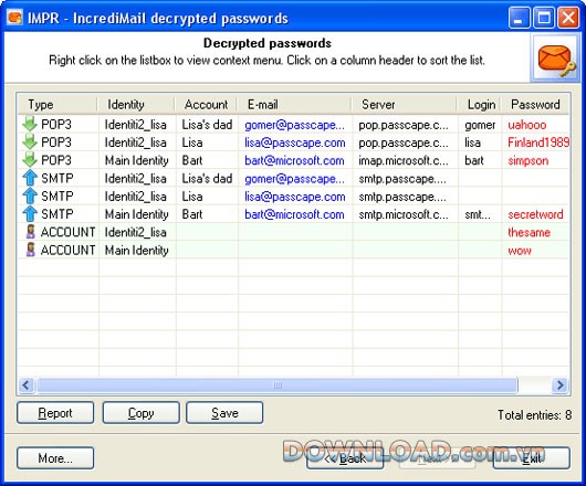IncrediMail Password Recovery
