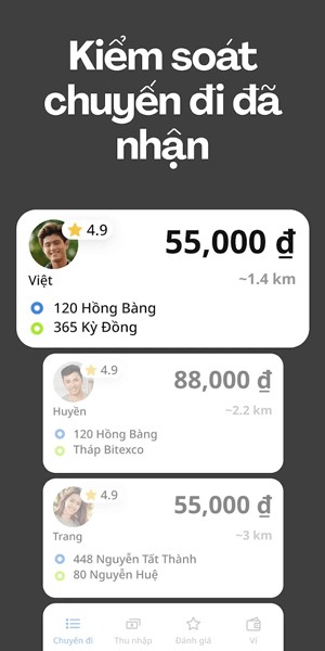 Kiểm soát chuyến đi