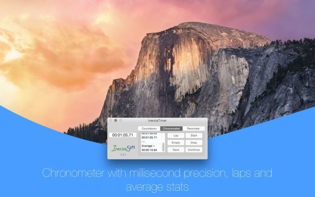 InerziaTimer cho Mac đo thời gian chính xác