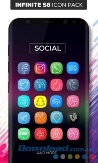 gói biểu tượng đẹp Infinite S8 Icon Pack cho Android