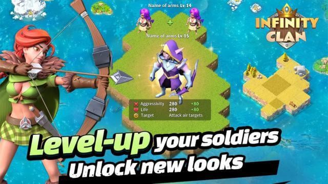 Lên cấp chiến binh của bạn, mở khóa các diện mạo mới