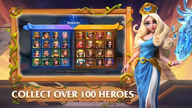 Game Infinity Empires có hơn 100 anh hùng mạnh mẽ để bạn thu thập