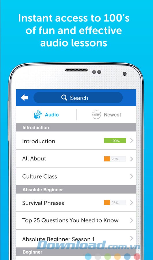 Hơn 100 bài học audio