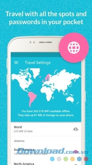 Instabridge cho Android hỗ trợ nhiều trạm phát Wifi trên thế giới