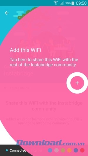Instabridge cho Android thêm trạm phát mạng