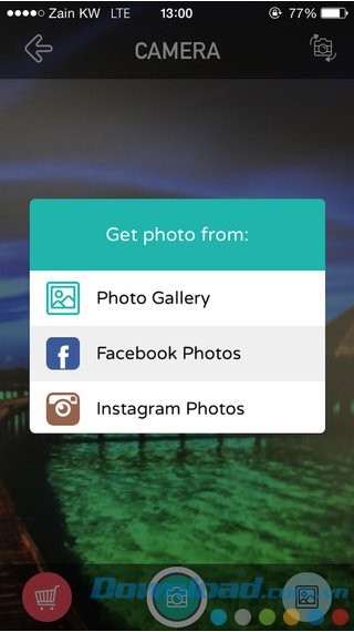 Chọn ảnh từ mạng xã hội