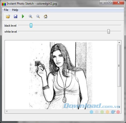 Giao diện Instant Photo Sketch