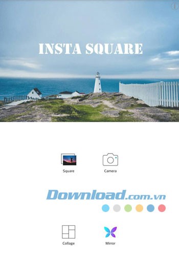 Các bước biên tập ảnh trên InstaSquare Size Pic Collage