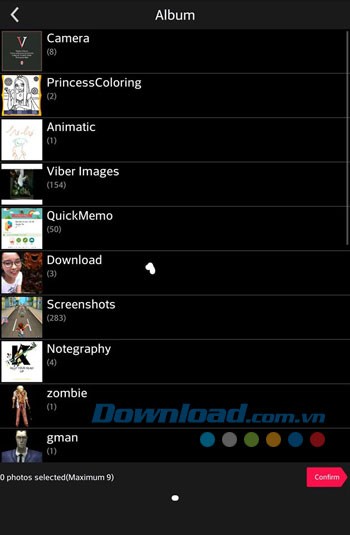 Các bước biên tập ảnh trên InstaSquare Size Pic Collage
