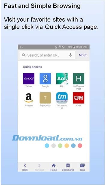 Internet for Samsung Galaxy - duyệt web nhanh và đơn giản