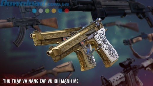 thu thập và nâng cấp vũ khí mạnh mẽ