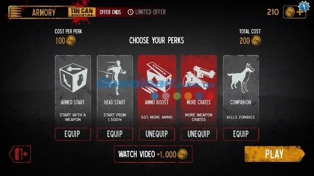 Trang bị vũ khí và Perk