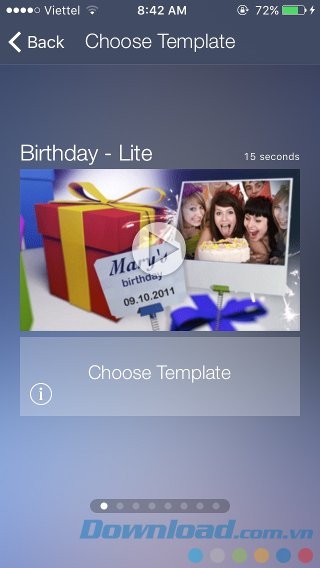 Sử dụng template để làm Intro