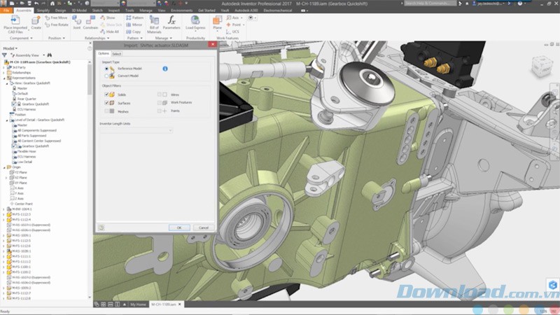 Chèn các đoạn lắp ráp nhỏ