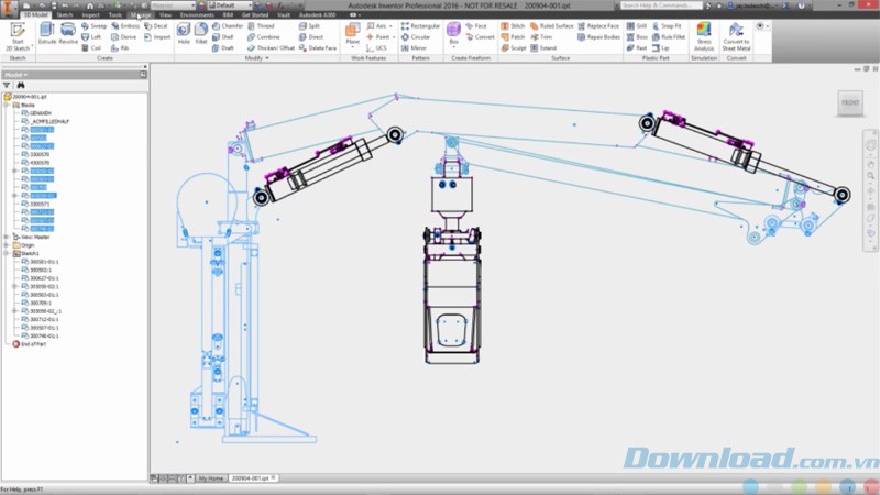 Thiết kế layout trong phần mềm đồ họa 3D Inventor