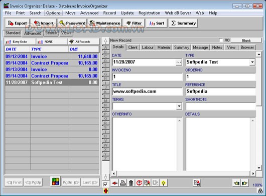 Invoice Organizer Deluxe