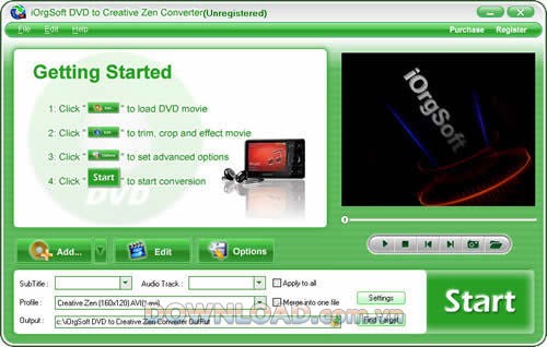 DVD to Creative Zen Converter