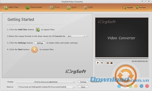 Giao diện iOrgsoft iPad Video Converter