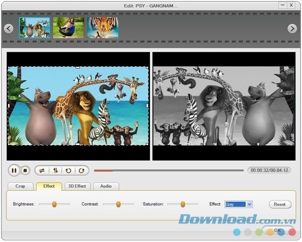iOrgsoft iPad Video Converter hỗ trợ chỉnh sửa video