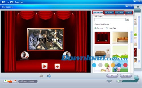 iOrgsoft MOV to DVD Creator