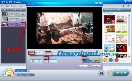 iOrgsoft MOV to DVD Creator
