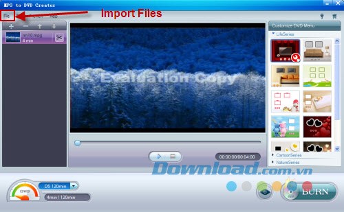 iOrgsoft MPG to DVD Creator