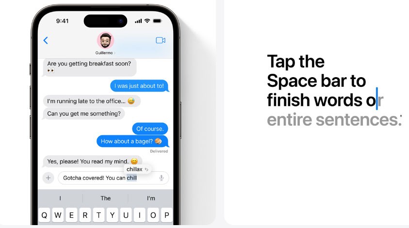 Tính năng tự động sửa chính xác hơn và dự đoán từ khi bạn nhập