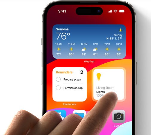Hành động nhanh chóng ngay trên widget