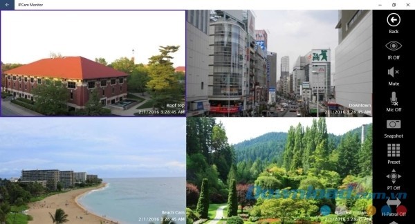 IPCam Monitor hỗ trợ quan sát nhiều địa điểm một lúc