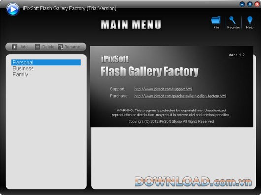 iPixSoft Flash Gallery Factory