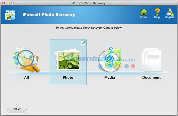 iPubsoft Photo Recovery cho Mac