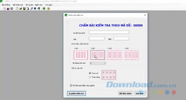 Chấm bài kiểm tra