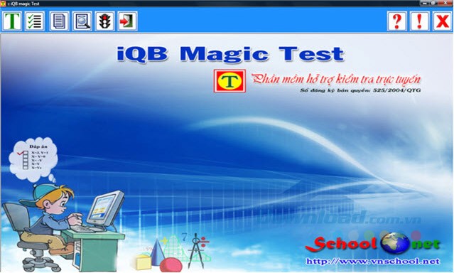 Giao diện chính iQB Magic Test