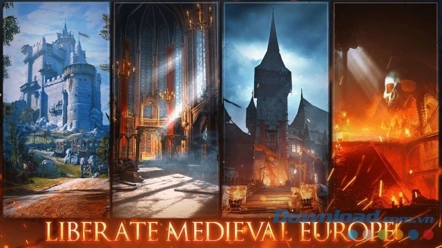 Giao diện chính của game nhập vai miễn phí Iron Blade: Medieval Legends RPG cho máy tính