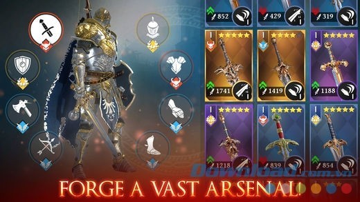 Iron Blade: Medieval Legends RPG cho iOS có kho gươm đao đẹp mắt với sức mạnh thần kỳ