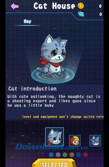 Hệ thống nhân vật trong game Iron Cat